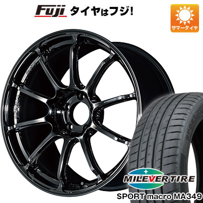 【新品国産車用5穴114.3】 夏タイヤ ホイール4本セット 245/35R19 ミレバー スポーツマクロ MA349（限定） ヨコハマ アドバンレーシング RSIII 8.5J 19インチ(送料無料)