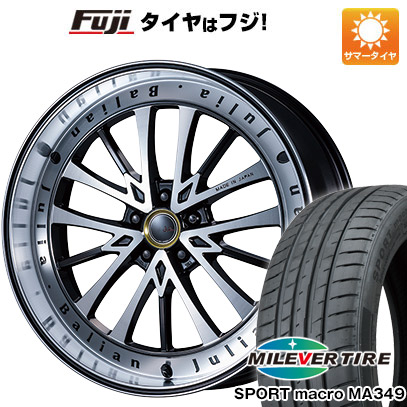 【新品国産車用5穴114.3】 夏タイヤ ホイール4本セット 215/35R19 ミレバー スポーツマクロ MA349(限定) エムズスピード ジュリア バリアン 7.5J 19インチ(送料無料)|フジ スペシャルセレクション