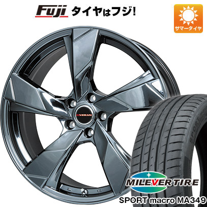 【新品国産車用5穴114.3】 夏タイヤ ホイール4本セット 245/35R19 ミレバー スポーツマクロ MA349（限定） プレミックス ヴェランV(BMC) 8J 19インチ(送料無料)