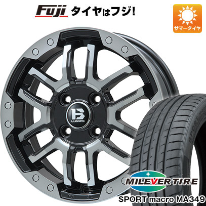 【新品】オーラ 夏タイヤ ホイール4本セット 205/50R17 ミレバー スポーツマクロ MA349（限定） ビッグウエイ B-LUGNAS FRD(ブラックポリッシュ/ブラッククリア) 6.5J 17インチ(送料無料)