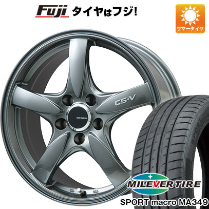 【新品国産車用5穴114.3】 夏タイヤ ホイール4本セット 215/55R17 ミレバー スポーツマクロ MA349（限定） レアマイスター CS-V(ガンメタ) 7.5J 17インチ(送料無料)