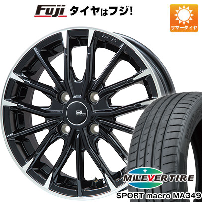 【新品】シエンタ 2015-22 夏タイヤ ホイール4本セット 195/50R16 ミレバー スポーツマクロ MA349（限定） ブランドルライン DF-10M グロスブラック/カットスポーク 6.5J 16インチ(送料無料) 47,400円