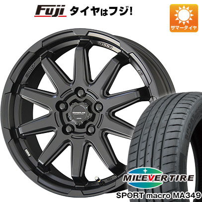 【新品国産車用5穴114.3】 夏タイヤ ホイール4本セット 205/55R17 ミレバー スポーツマクロ MA349(限定) 共豊 サーキュラー C10S 7J 17インチ(送料無料)