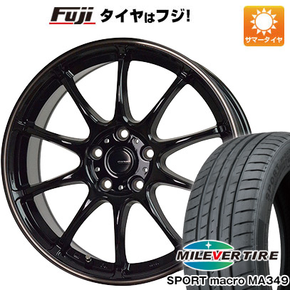 【新品国産車用5穴114.3】 夏タイヤ ホイール4本セット 205/55R17 ミレバー スポーツマクロ MA349（限定） ホットスタッフ ジースピード P-07 7J 17インチ(送料無料)