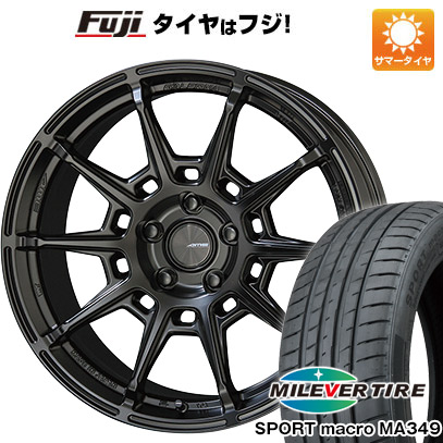【新品国産車用5穴114.3】 夏タイヤ ホイール4本セット 235/55R18 ミレバー スポーツマクロ MA349（限定） 共豊 ガレルナ レフィーノ 7.5J 18インチ(送料無料)
