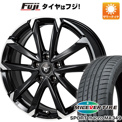【新品国産車用5穴114.3】 夏タイヤ ホイール4本セット 215/50R17 ミレバー スポーツマクロ MA349（限定） モンツァ JPスタイル MJ-V 7J 17インチ(送料無料)｜フジ スペシャルセレクション