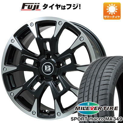 【新品】シエンタ 2022- 夏タイヤ ホイール4本セット 205/45R17 ミレバー スポーツマクロ MA349（限定） ビッグウエイ B-LUGNAS BRD(ブラックポリッシュ/ブラッククリア) 6.5J 17インチ(送料無料)