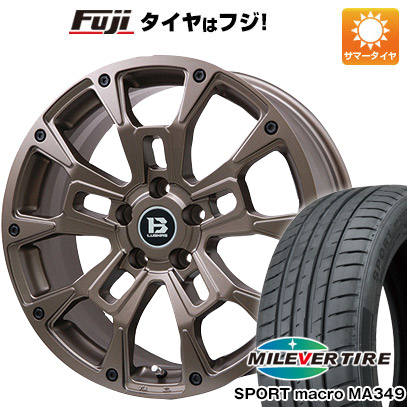 【新品国産車用5穴114.3】 夏タイヤ ホイール4本セット 225/45R18 ミレバー スポーツマクロ MA349(限定) ビッグウエイ B-LUGNAS BRD(マットブロンズ) 7.5J 18インチ(送料無料)|フジ スペシャルセレクション