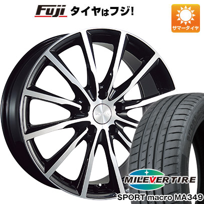 【新品国産車用5穴114.3】 夏タイヤ ホイール4本セット 225/55R19 ミレバー スポーツマクロ MA349（限定） ブリヂストン バルミナ A12 7.5J 19インチ(送料無料)