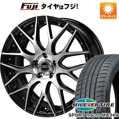 【新品国産車用5穴114.3】 夏タイヤ ホイール4本セット 215/35R19 ミレバー スポーツマクロ MA349（限定） モンツァ ワーウィック MX-09 8J 19インチ(送料無料)