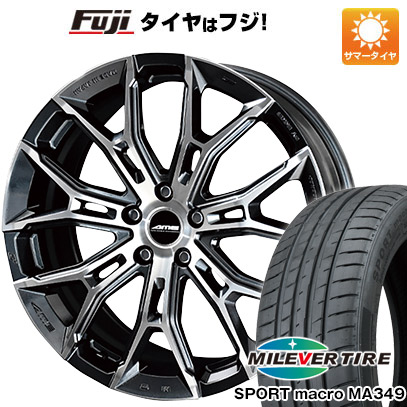 【新品国産車用5穴114.3】 夏タイヤ ホイール4本セット 255/35R20 ミレバー スポーツマクロ MA349（限定） 共豊 ガレルナ フィヌラ 8.5J 20インチ(送料無料)