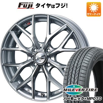 【新品 軽自動車】N-BOX タント スペーシア 夏タイヤ ホイール4本セット 165/55R15 ミレバー ハーモニック プラス MP070(限定) WEDS ウェッズ レオニス MX 4.5J 15インチ(送料無料)