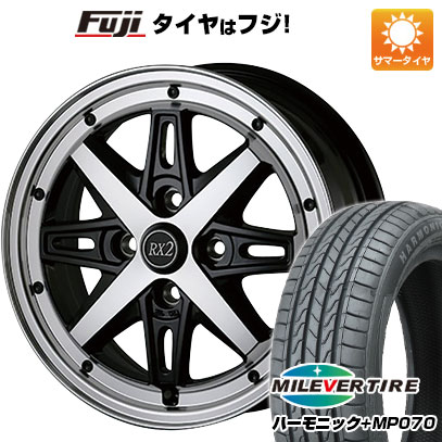 【新品 軽自動車】N-BOX タント スペーシア 夏タイヤ ホイール4本セット 165/55R15 ミレバー ハーモニック プラス MP070(限定) アルジェノン フェニーチェ RX-2 5J 15インチ(送料無料)