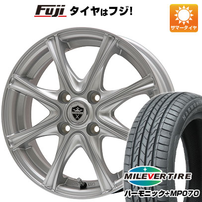 【新品 軽自動車】N-BOX タント スペーシア 夏タイヤ ホイール4本セット 165/55R15 ミレバー ハーモニック プラス MP070(限定) エルベ エステローザ MZV シルバー 4.5J 15インチ(送料無料)