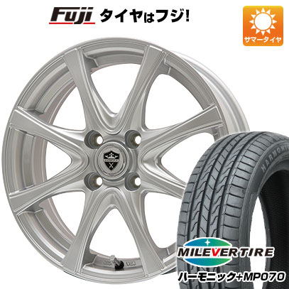 【新品 軽自動車】N-BOX タント スペーシア 夏タイヤ ホイール4本セット 165/55R15 ミレバー ハーモニック プラス MP070(限定) エルベ エステローザ FSV シルバー 4.5J 15インチ(送料無料)