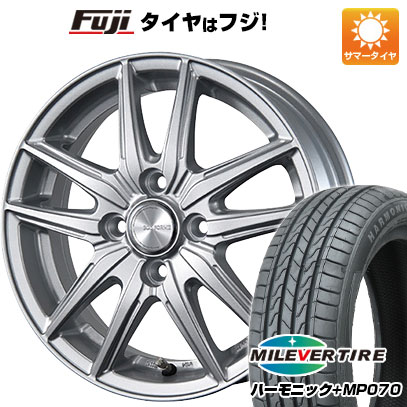【新品 軽自動車】N-BOX タント スペーシア 夏タイヤ ホイール4本セット 165/55R15 ミレバー ハーモニック プラス MP070(限定) ブリヂストン エコフォルム SE-20 4.5J 15インチ(送料無料)
