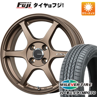 【新品 軽自動車】N-BOX タント スペーシア 夏タイヤ ホイール4本セット 165/55R15 ミレバー ハーモニック プラス MP070(限定) レアマイスター CS-V6(ブロンズ) 5J 15インチ(送料無料)