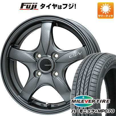 【新品 軽自動車】N-BOX タント スペーシア 夏タイヤ ホイール4本セット 165/55R15 ミレバー ハーモニック プラス MP070(限定) レアマイスター CS-V(ガンメタ) 5J 15インチ(送料無料)