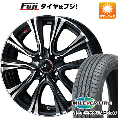 【新品 軽自動車】N-BOX タント スペーシア 夏タイヤ ホイール4本セット 165/55R15 ミレバー ハーモニック プラス MP070(限定) WEDS ウェッズ レオニス VR 4.5J 15インチ(送料無料)