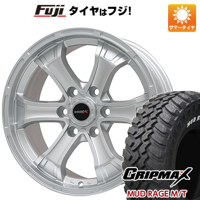 【新品】ハイエース200系 夏タイヤ ホイール4本セット 195R15C 107/105Q グリップマックス マッドレイジM/T RWL(限定) ビッグウエイ B-MUD K(シルバー) 6J 15インチ(送料無料)