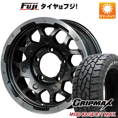 【新品】ジムニー 夏タイヤ ホイール4本セット 195R16C 104/102Q グリップマックス マッドレイジR/T MAX RWL(限定) レアマイスター LMG MS-9W ブラック/ブラッククリアリム 5.5J 16インチ(送料無料)｜フジ スペシャルセレクション
