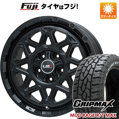 【新品】ジムニー 夏タイヤ ホイール4本セット 185/85R16 グリップマックス マッドレイジR/T MAX RWL(限定2024年製) レアマイスター LMG モンタグナ(マットブラック) 5.5J 16インチ(送料無料)