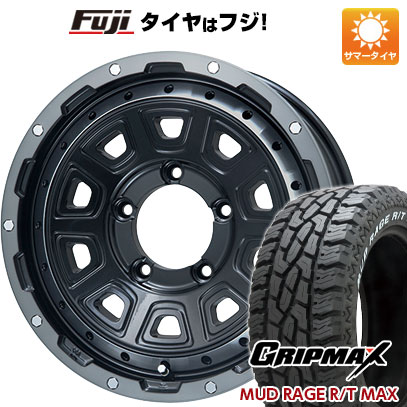 【新品】ジムニー 夏タイヤ ホイール4本セット 195R16C 104/102Q グリップマックス マッドレイジR/T MAX RWL(限定) レアマイスター LMG DS-10 ブラック/ブラッククリアリム 5.5J 16インチ(送料無料)