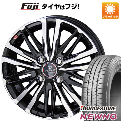 【新品 軽自動車】N-BOX タント スペーシア 夏タイヤ ホイール4本セット 155/65R14 ブリヂストン ニューノ(限定) 共豊 スマック クレスト 14インチ(送料無料)｜フジ スペシャルセレクション