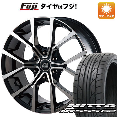 【パンク保証付き】【新品】ハイエース200系 夏タイヤ ホイール4本セット 225/35R20 ニットー NT555 G2 アクト ZERO ブレイクフォース 8.5J 20インチ(送料無料)