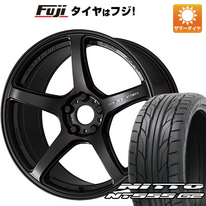 【パンク保証付き】【新品国産車用5穴114.3】 夏タイヤ ホイール4本セット 235/50R18 ニットー NT555 G2 WORK ワーク エモーション T5R 7.5J 18インチ(送料無料)|フジ スペシャルセレクション
