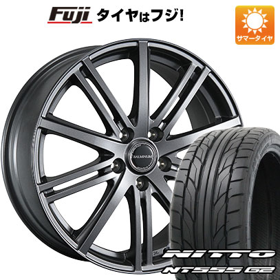 【パンク保証付き】【新品国産車用5穴114.3】 夏タイヤ ホイール4本セット 215/45R18 ニットー NT555 G2 ブリヂストン バルミナ BR10 7.5J 18インチ(送料無料)