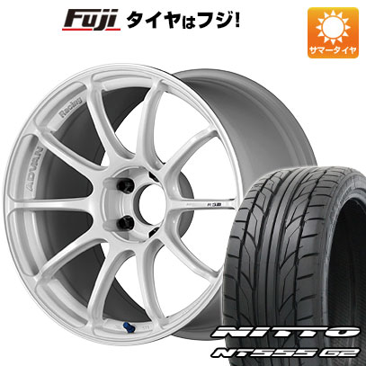 【パンク保証付き】【新品国産車用5穴100】 夏タイヤ ホイール4本セット 215/40R18 ニットー NT555 G2 ヨコハマ アドバンレーシング RSIII 8J 18インチ(送料無料)