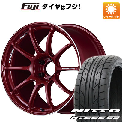 【パンク保証付き】【新品国産車用5穴100】 夏タイヤ ホイール4本セット 215/40R18 ニットー NT555 G2 ヨコハマ アドバンレーシング RSIII 8J 18インチ(送料無料)