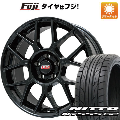 【パンク保証付き】【新品国産車用5穴114.3】 夏タイヤ ホイール4本セット 245/40R19 ニットー NT555 G2 BBS GERMANY XR グロスブラック 8.5J 19インチ(送料無料)