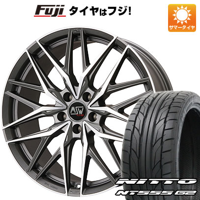 【パンク保証付き】【新品国産車用5穴114.3】 夏タイヤ ホイール4本セット 225/45R19 ニットー NT555 G2 MSW by OZ Racing MSW 50(マットガンメタポリッシュ) 8J 19インチ(送料無料)