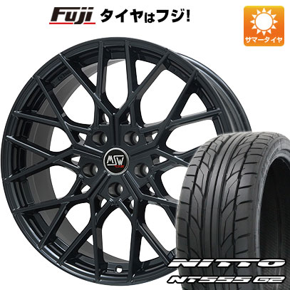 【パンク保証付き】【新品国産車用5穴114.3】 夏タイヤ ホイール4本セット 245/45R19 ニットー NT555 G2 MSW by OZ Racing MSW 74(グロスブラック) 8J 19インチ(送料無料)