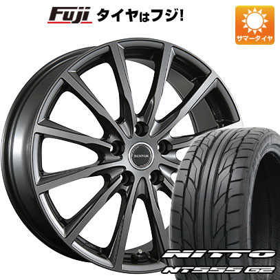 【パンク保証付き】【新品国産車用5穴114.3】 夏タイヤ ホイール4本セット 215/45R18 ニットー NT555 G2 ブリヂストン バルミナ AR12 7.5J 18インチ(送料無料)