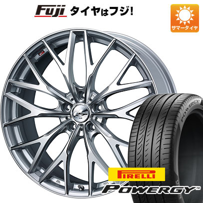 【新品国産車用5穴114.3】 夏タイヤ ホイール4本セット 225/55R18 ピレリ パワジー WEDS ウェッズ レオニス MX 8J 18インチ(送料無料)|フジ スペシャルセレクション