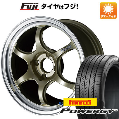 【新品国産車用4穴100】 夏タイヤ ホイール4本セット 185/60R15 ピレリ パワジー ヨコハマ アドバンレーシング RG-D2 5.5J 15インチ(送料無料)｜フジ スペシャルセレクション