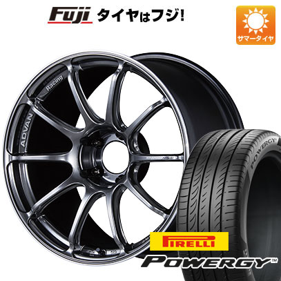 【新品国産車用5穴100】 夏タイヤ ホイール4本セット 225/40R19 ピレリ パワジー ヨコハマ アドバンレーシング RSIII 8J 19インチ(送料無料)