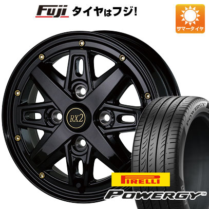 【新品 軽自動車】N-BOX タント スペーシア 夏タイヤ ホイール4本セット 165/55R15 ピレリ パワジー アルジェノン フェニーチェ RX-2 5J 15インチ(送料無料)
