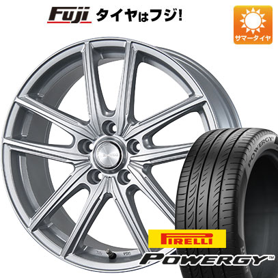 【新品国産車用5穴114.3】 夏タイヤ ホイール4本セット 225/55R18 ピレリ パワジー ブリヂストン エコフォルム SE-20 7.5J 18インチ(送料無料)