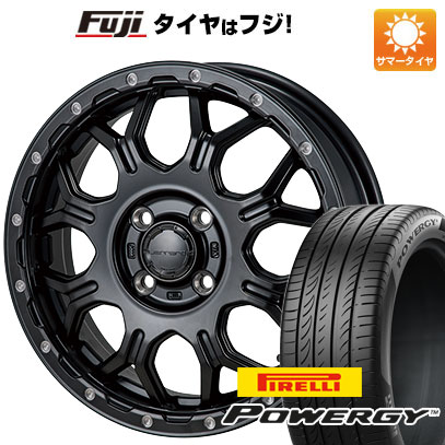【新品国産車用4穴100】 夏タイヤ ホイール4本セット 185/65R15 ピレリ パワジー モンツァ HI-BLOCK ジェラード 5.5J 15インチ(送料無料)|フジ スペシャルセレクション