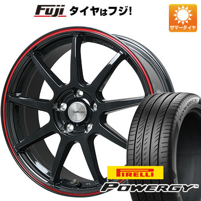 【新品】シエンタ 2015-22 夏タイヤ ホイール4本セット 185/60R15 ピレリ パワジー レアマイスター LMスポーツ LM-QR グロスブラック/レッドライン 6J 15インチ(送料無料)