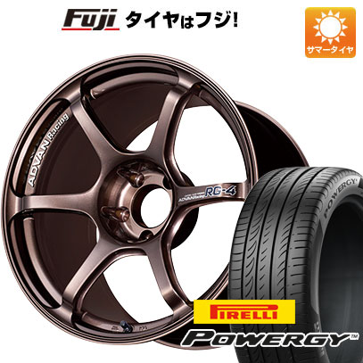 【新品国産車用5穴114.3】 夏タイヤ ホイール4本セット 225/40R18 ピレリ パワジー ヨコハマ アドバンレーシング RG-4 8.5J 18インチ(送料無料)｜フジ スペシャルセレクション