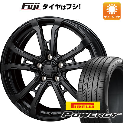 【新品国産車用5穴114.3】 夏タイヤ ホイール4本セット 215/50R18 ピレリ パワジー モンツァ HI-BLOCK ヴィラス 7.5J 18インチ(送料無料)