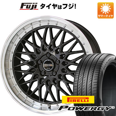 【新品国産車用5穴114.3】 夏タイヤ ホイール4本セット 245/35R20 ピレリ パワジー 共豊 シュタイナー FTX 8.5J 20インチ(送料無料)