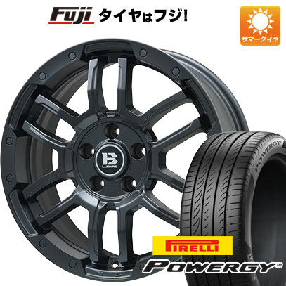 【新品国産車用5穴114.3】 夏タイヤ ホイール4本セット 225/60R17 ピレリ パワジー ビッグウエイ B-LUGNAS FRD(マットブラック) 7J 17インチ(送料無料)