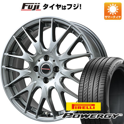 【新品国産車用5穴114.3】 夏タイヤ ホイール4本セット 205/50R17 ピレリ パワジー ビッグウエイ レイシーン プラバ9M(クロームハイパーシルバー) 6.5J 17インチ(送料無料)