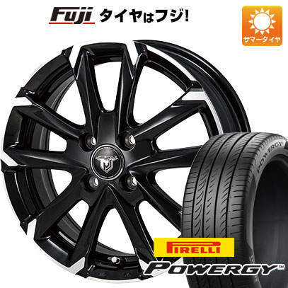 【新品国産車用4穴100】 夏タイヤ ホイール4本セット 185/65R15 ピレリ パワジー モンツァ JPスタイル MJ-V 5.5J 15インチ(送料無料)